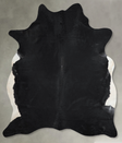 Solid Black X-Large Brazilian Cowhide Rug 7'4"H x 6'5"W #A53797 by Hudson Hides