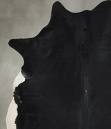 Solid Black X-Large Brazilian Cowhide Rug 7'4"H x 6'5"W #A53797 by Hudson Hides