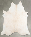 Ivory with Beige X-Large Brazilian Cowhide Rug 7'9"H x 6'3"W #A53800 by Hudson Hides