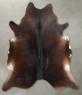 Chocolate XX-Large Brazilian Cowhide Rug 7'4"H x 7'0"W #A53805 by Hudson Hides
