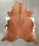 Solid Brown XX-Large Brazilian Cowhide Rug 7'8"H x 7'5"W #A53806 by Hudson Hides