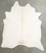 Ivory with Beige XX-Large Brazilian Cowhide Rug 7'9"H x 6'8"W #A53808 by Hudson Hides