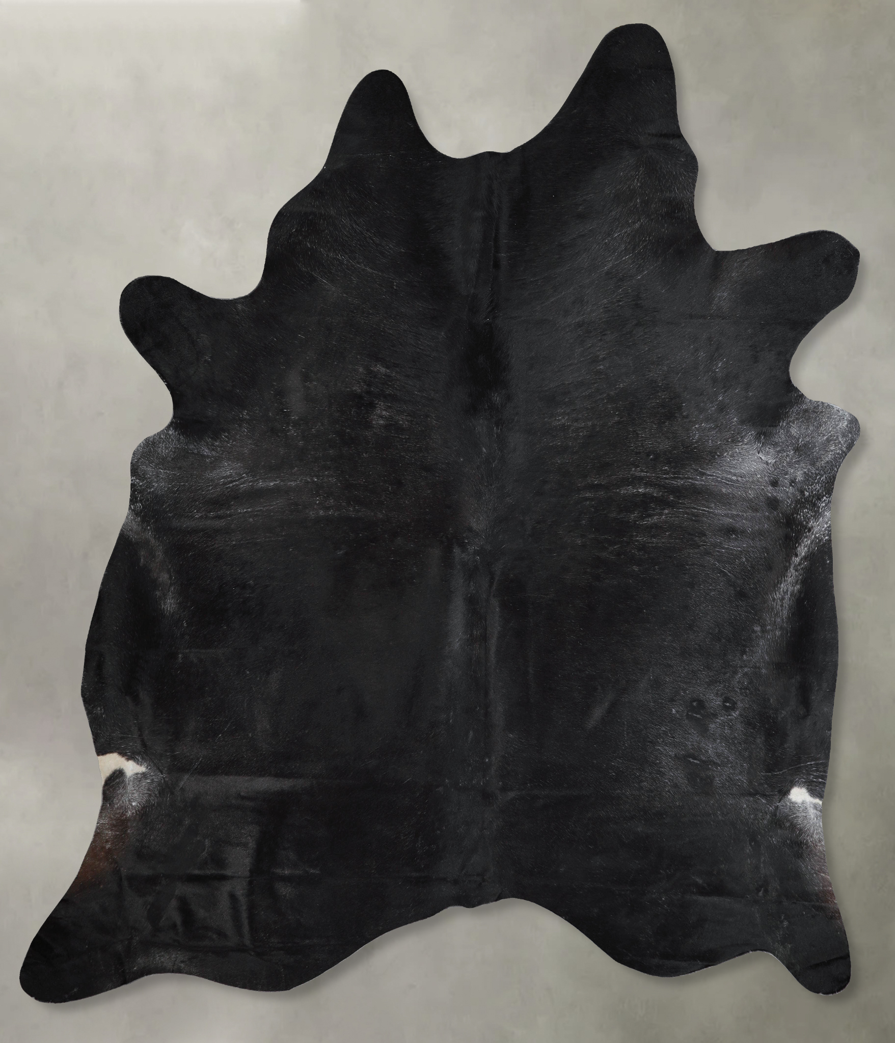 Solid Black Cowhide Rug #A53812