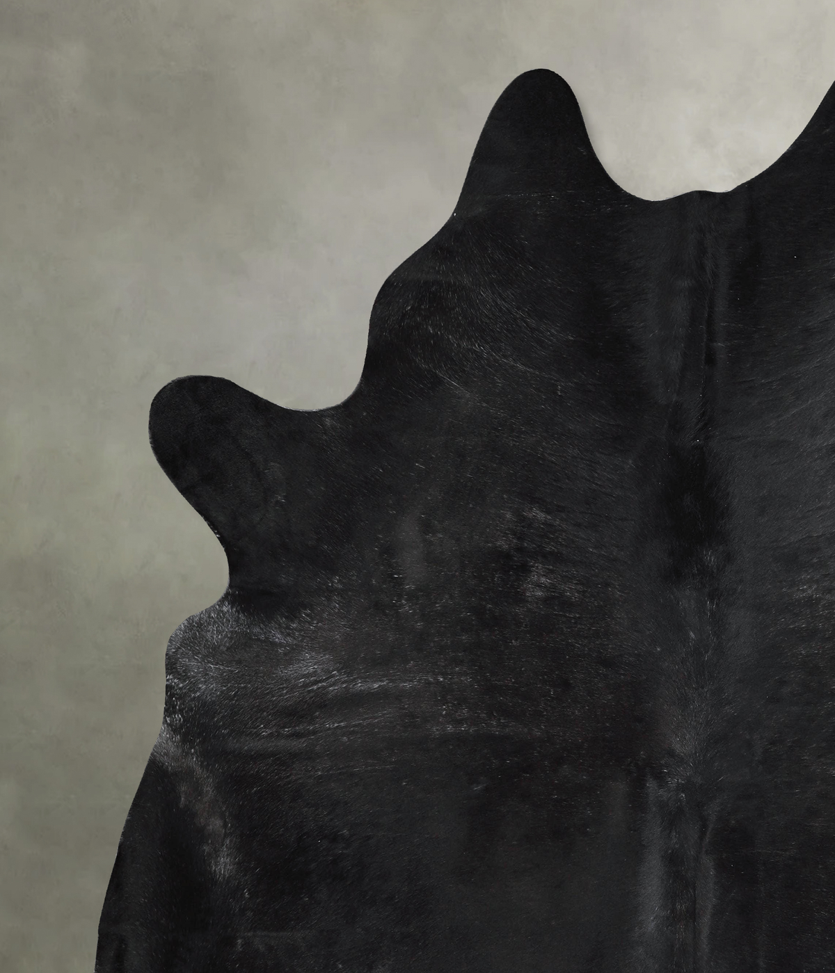 Solid Black XX-Large Brazilian Cowhide Rug 8'2"H x 7'1"W #A53812 by Hudson Hides