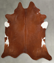 Solid Brown XX-Large Brazilian Cowhide Rug 8'4"H x 7'11"W #A53814 by Hudson Hides