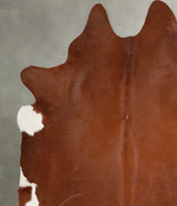 Solid Brown XX-Large Brazilian Cowhide Rug 8'4"H x 7'11"W #A53814 by Hudson Hides