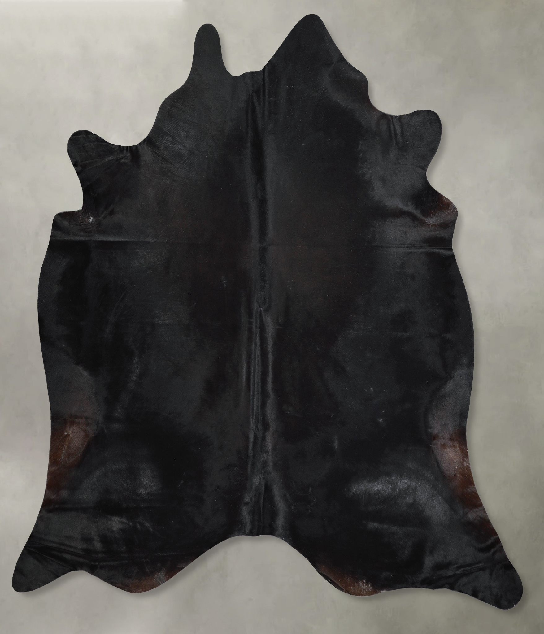 Solid Black Cowhide Rug #A53816