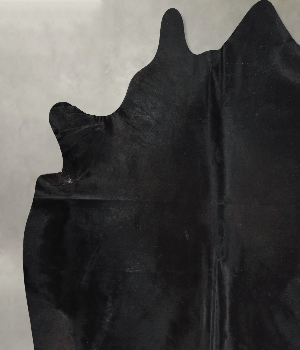 Solid Black X-Large Brazilian Cowhide Rug 7'1"H x 7'0"W #A53816 by Hudson Hides