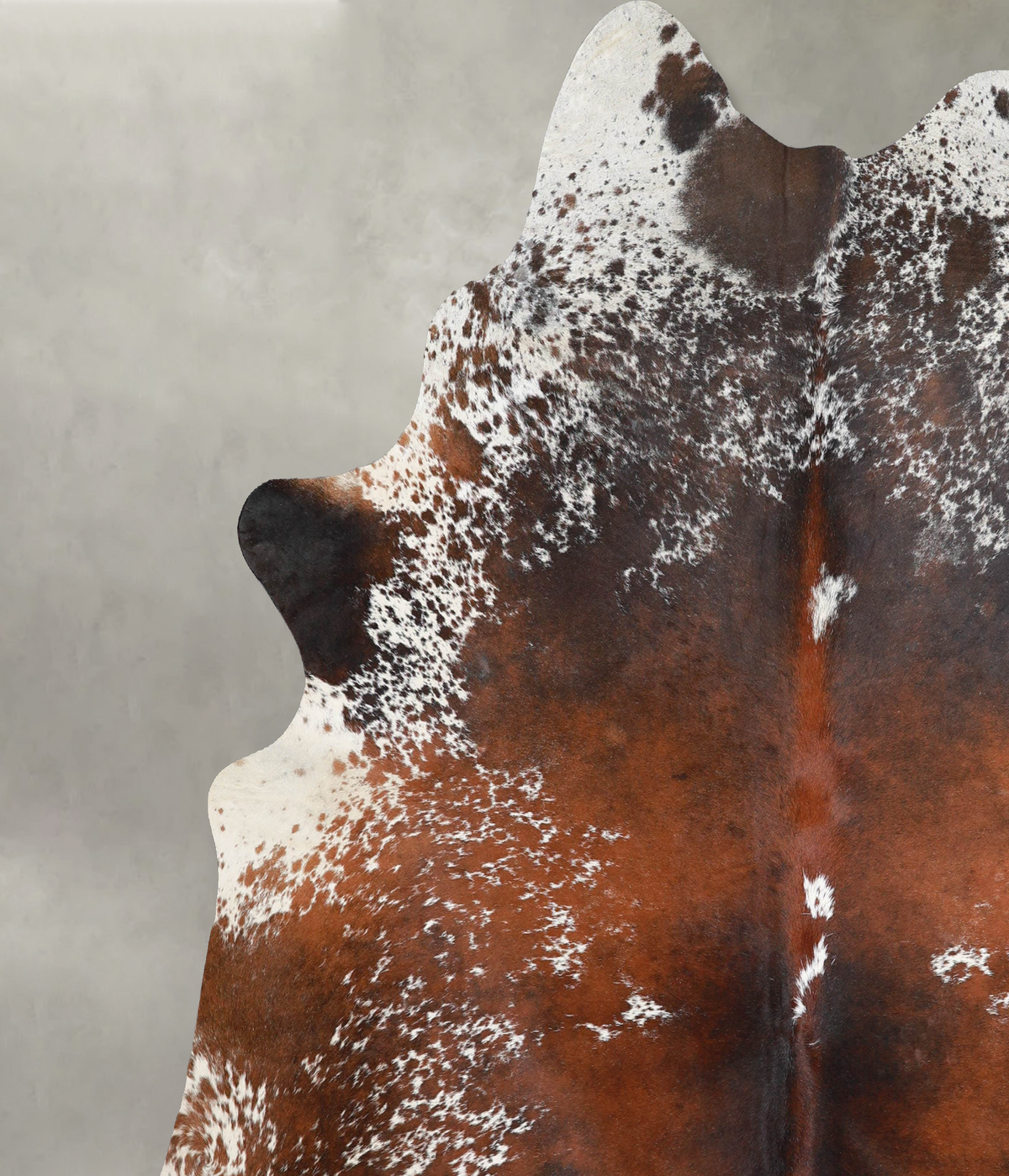 Salt and Pepper Brown XX-Large Brazilian Cowhide Rug 7'7"H x 7'2"W #A53817 by Hudson Hides