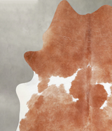 Brown and White X-Large Brazilian Cowhide Rug 7'4"H x 6'2"W #A53819 by Hudson Hides