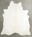 Solid White X-Large Brazilian Cowhide Rug 7'5"H x 6'6"W #A53825 by Hudson Hides
