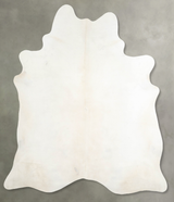 Solid White X-Large Brazilian Cowhide Rug 7'5"H x 6'6"W #A53825 by Hudson Hides