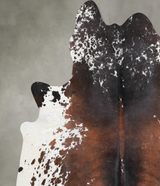 Salt and Pepper Brown XX-Large Brazilian Cowhide Rug 7'5"H x 6'10"W #A53828 by Hudson Hides