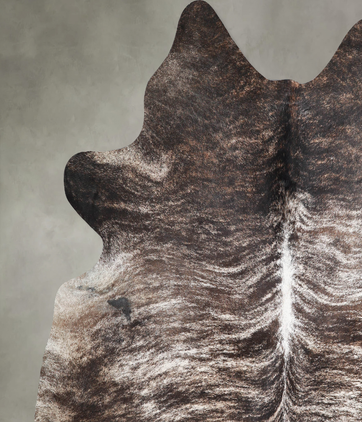 Grey Brindle XX-Large Brazilian Cowhide Rug 8'4"H x 7'4"W #A53829 by Hudson Hides