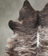 Grey Brindle XX-Large Brazilian Cowhide Rug 8'4"H x 7'4"W #A53829 by Hudson Hides