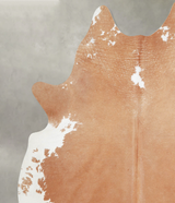 Brown and White Regular X-Large Brazilian Cowhide Rug 7'7"H x 6'6"W #A53830 by Hudson Hides