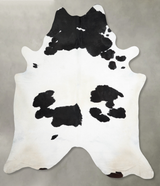 Black and White XX-Large Brazilian Cowhide Rug 8'6"H x 7'2"W #A53831 by Hudson Hides