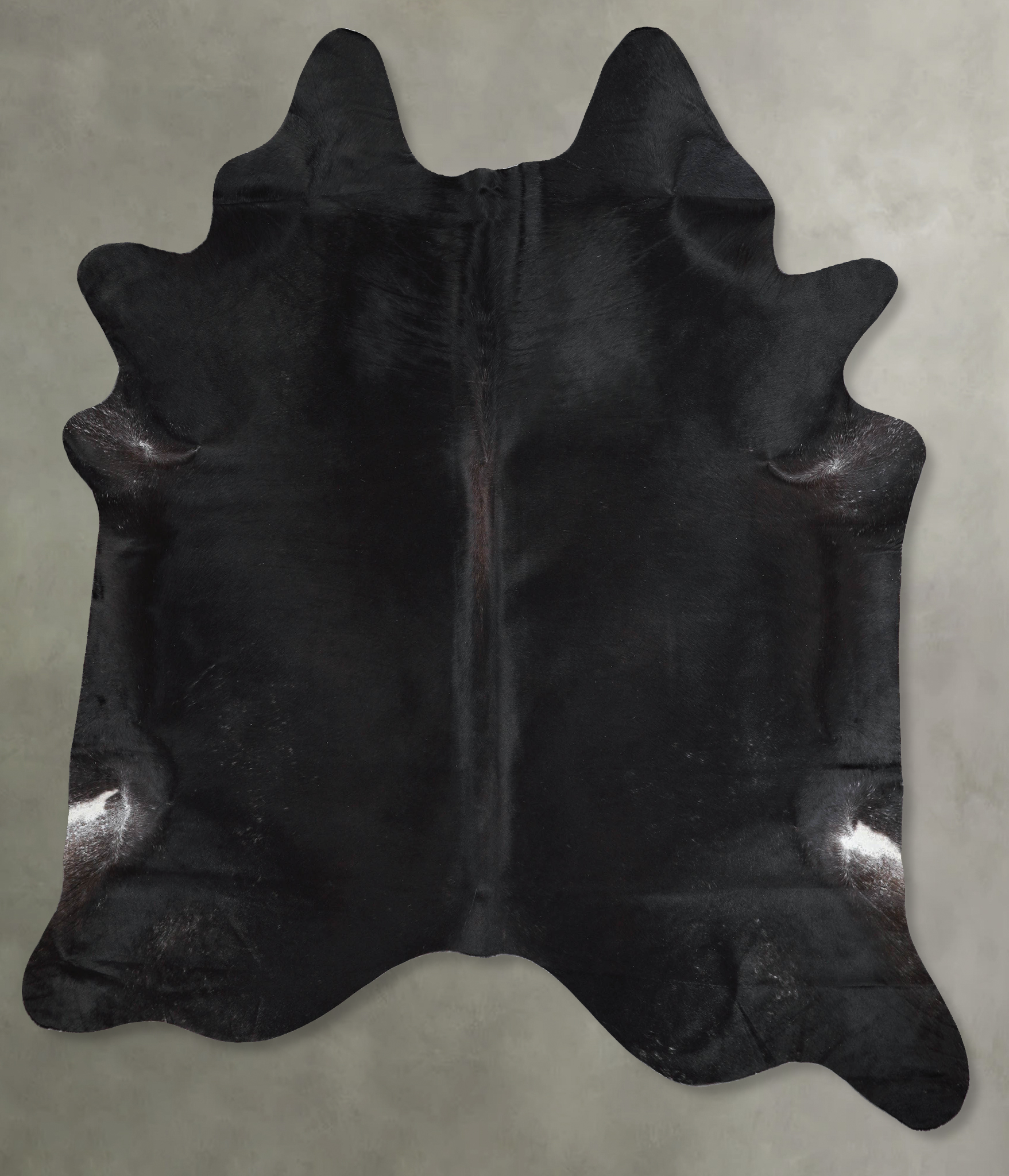 Solid Black Cowhide Rug #A53832