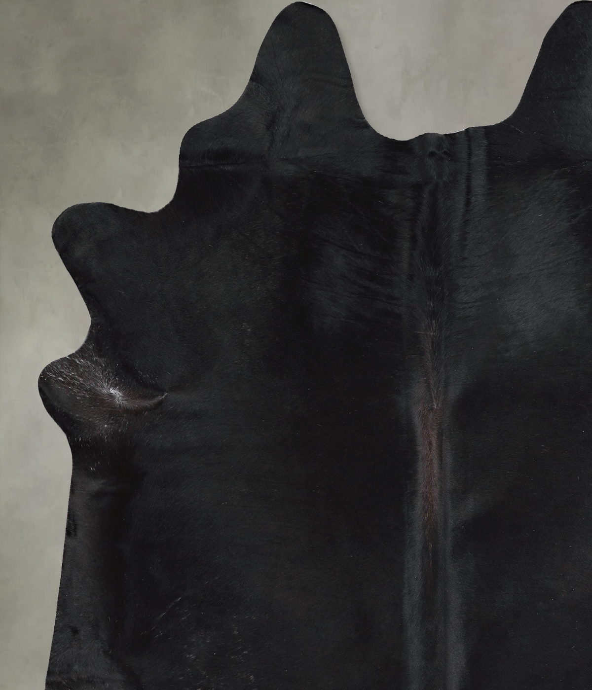 Solid Black X-Large Brazilian Cowhide Rug 7'4"H x 6'7"W #A53832 by Hudson Hides