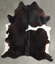 Chocolate and White X-Large Brazilian Cowhide Rug 7'3"H x 6'7"W #A53835 by Hudson Hides
