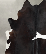 Chocolate and White X-Large Brazilian Cowhide Rug 7'3"H x 6'7"W #A53835 by Hudson Hides