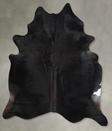 Solid Black XX-Large Brazilian Cowhide Rug 7'9"H x 6'6"W #A53838 by Hudson Hides