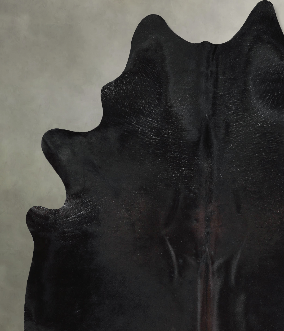 Solid Black XX-Large Brazilian Cowhide Rug 7'9"H x 6'6"W #A53838 by Hudson Hides