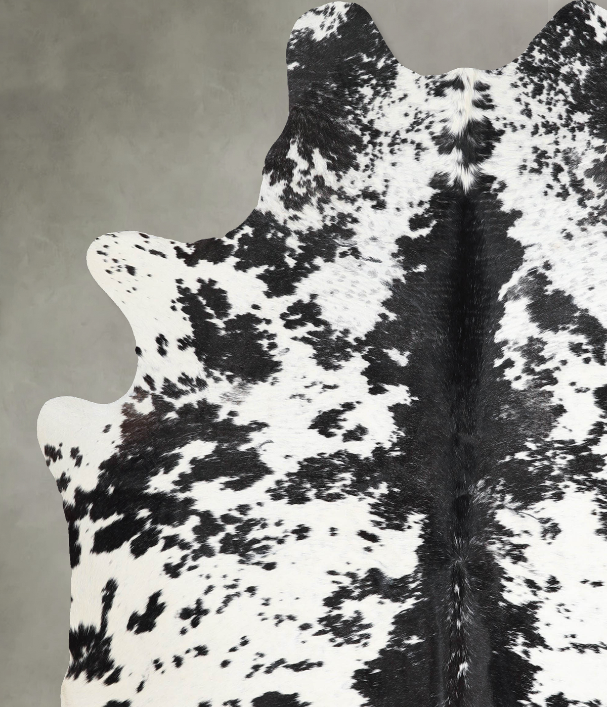 Salt and Pepper Black X-Large Brazilian Cowhide Rug 7'4"H x 6'2"W #A53839 by Hudson Hides