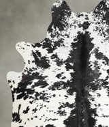 Salt and Pepper Black X-Large Brazilian Cowhide Rug 7'4"H x 6'2"W #A53839 by Hudson Hides