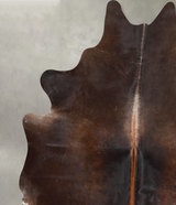 Chocolate XX-Large Brazilian Cowhide Rug 7'8"H x 6'7"W #A53843 by Hudson Hides