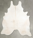 Ivory with Beige XX-Large Brazilian Cowhide Rug 8'7"H x 6'11"W #A53844 by Hudson Hides