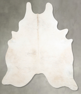 Ivory with Beige XX-Large Brazilian Cowhide Rug 8'7"H x 6'11"W #A53844 by Hudson Hides