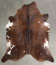 Chocolate and White XX-Large Brazilian Cowhide Rug 7'3"H x 7'5"W #A53847 by Hudson Hides