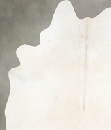 Ivory with Beige X-Large Brazilian Cowhide Rug 7'4"H x 6'1"W #A53848 by Hudson Hides
