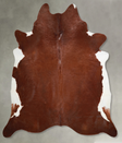 Brown and White Regular XX-Large Brazilian Cowhide Rug 7'11"H x 7'7"W #A53850 by Hudson Hides