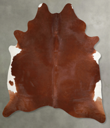 Solid Brown XX-Large Brazilian Cowhide Rug 8'0"H x 7'1"W #A53851 by Hudson Hides