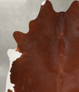 Solid Brown XX-Large Brazilian Cowhide Rug 8'0"H x 7'1"W #A53851 by Hudson Hides