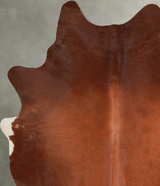 Solid Brown X-Large Brazilian Cowhide Rug 7'5"H x 6'2"W #A53852 by Hudson Hides