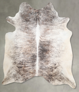 Grey Brindle X-Large Brazilian Cowhide Rug 7'2"H x 6'6"W #A53859 by Hudson Hides