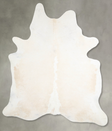 Beige and White XX-Large Brazilian Cowhide Rug 8'5"H x 6'10"W #A53862 by Hudson Hides