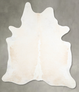 Beige and White XX-Large Brazilian Cowhide Rug 8'5"H x 6'10"W #A53862 by Hudson Hides