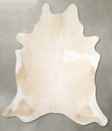 Beige and White XX-Large Brazilian Cowhide Rug 8'0"H x 7'3"W #A53863 by Hudson Hides
