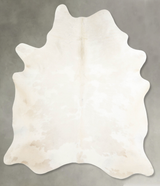 Ivory with Beige X-Large Brazilian Cowhide Rug 7'3"H x 6'2"W #A53864 by Hudson Hides