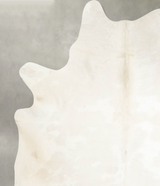 Ivory with Beige X-Large Brazilian Cowhide Rug 7'3"H x 6'2"W #A53864 by Hudson Hides