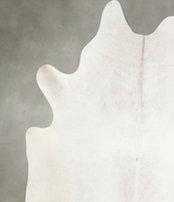 Ivory with Beige XX-Large Brazilian Cowhide Rug 7'11"H x 7'1"W #A53873 by Hudson Hides