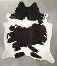Black and White XX-Large Brazilian Cowhide Rug 7'10"H x 6'9"W #A53877 by Hudson Hides