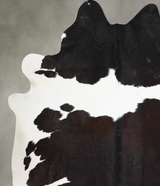 Black and White XX-Large Brazilian Cowhide Rug 7'10"H x 6'9"W #A53877 by Hudson Hides