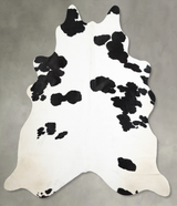 Black and White XX-Large Brazilian Cowhide Rug 7'6"H x 7'1"W #A53879 by Hudson Hides