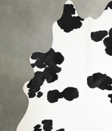 Black and White XX-Large Brazilian Cowhide Rug 7'6"H x 7'1"W #A53879 by Hudson Hides