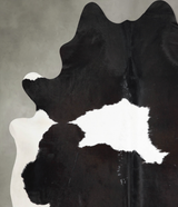 Black and White XX-Large Brazilian Cowhide Rug 8'3"H x 6'11"W #A53880 by Hudson Hides